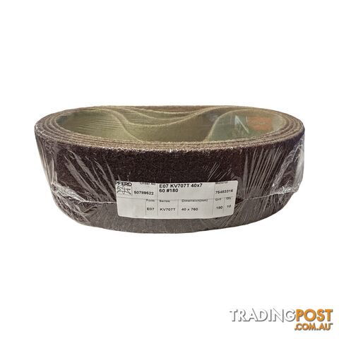 E07 KV707T Sander Belt 40 x 760mm 180Grit Pferd 75483316 Pk