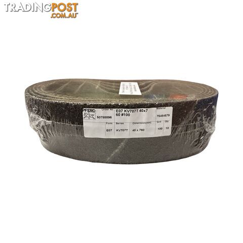 E07 KV707T Sander Belt 40 x 760mm 100Grit Pferd 75484579 10Pk