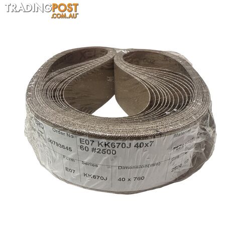 E07 KK670J Sander Belt 40 x 760mm 2500Grit Pferd 75713747 10pk