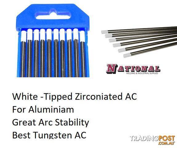 1.6mm 0.8% Zirconiated Tig Tungsten Electrode Pack of 10 T16Z