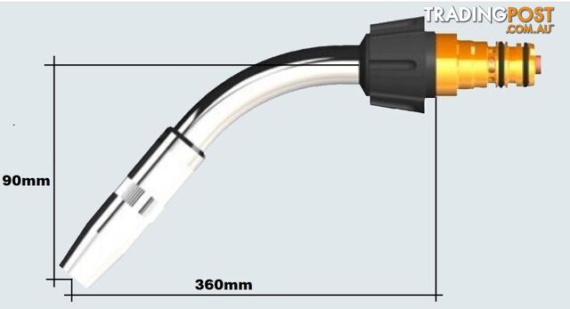Swan Neck 360mm WT540 Binzel 788.0095.1 Water Cooled 788.0095.1