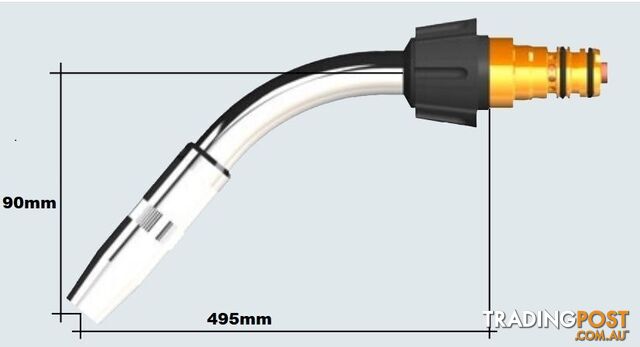 Swan Neck 495mm WT540 Binzel 788.0101.1 Water Cooled