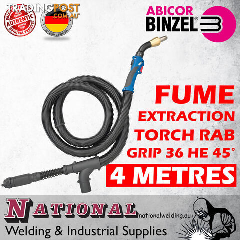 Mig Torch Water Cooled Abimig WT540 4 Metres Binzel 788.0123.1 - photo 2 of 4