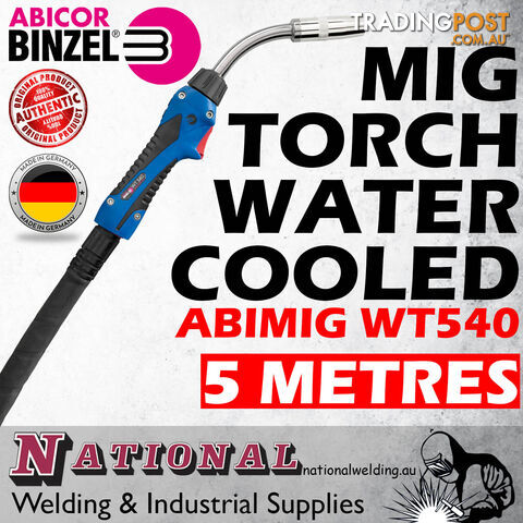 Mig Gun Water Cooled Abimig WT540 5 Metres Binzel 788.0124.1 - photo 2 of 4