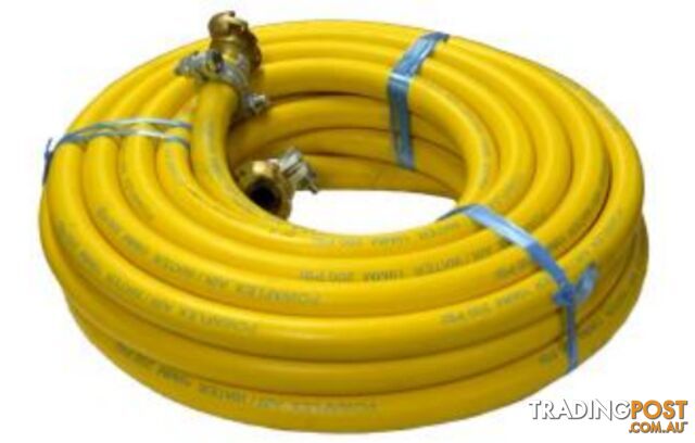 Â¾" x 20mt Yellow Rubber Fitted Compressor Hose