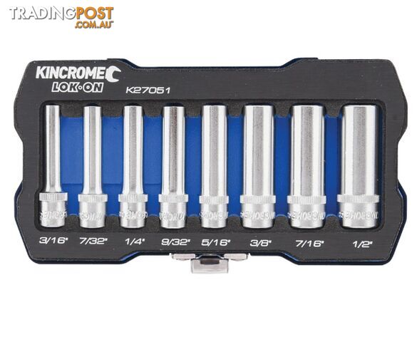 1/4 Drive Socket Set 8 Piece Deep Imperial Kincrome K27051