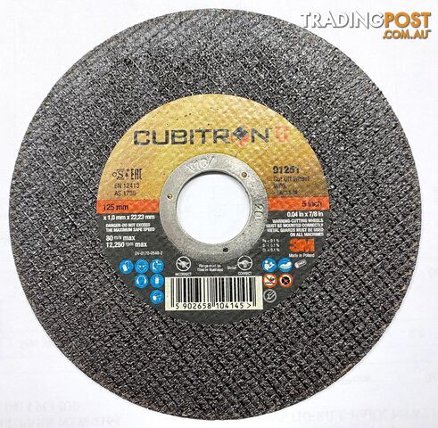 Cubitron II Cut-Off COW Wheels 125 x 1 x 22.23mm UU009069525-25 (91251) Pack of 25