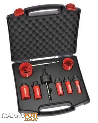 Quick Change Hole Saw Kit Saber 16-50mm 9 Piece S2 8070-S2