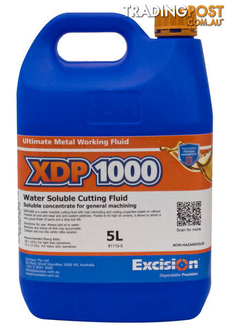 XDP1000 Water Soluble Cutting Fluid 5 Litres Excision 81110-5