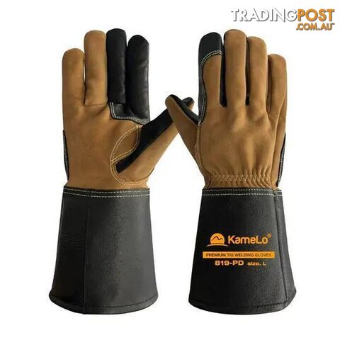 Premium Leather TIG Welding XL Gloves KameLo 819-PD-XL