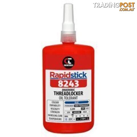 Rapidstick 8243 Threadlocker 250ml Med Strength Oil Resist