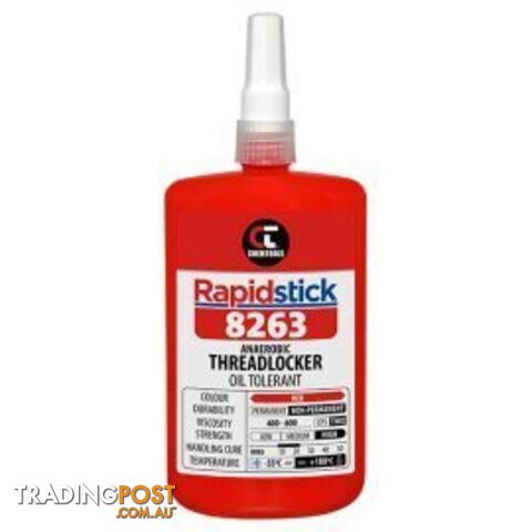 Rapidstick 8263 Threadlocker 250ml High Strength Oil Resist