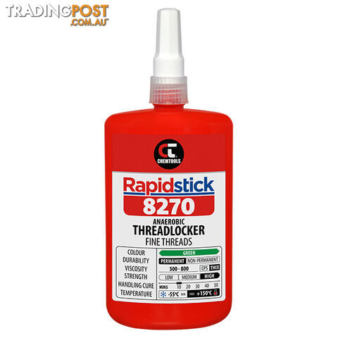 8270 Threadlocker 250ml High Strength Low Visc