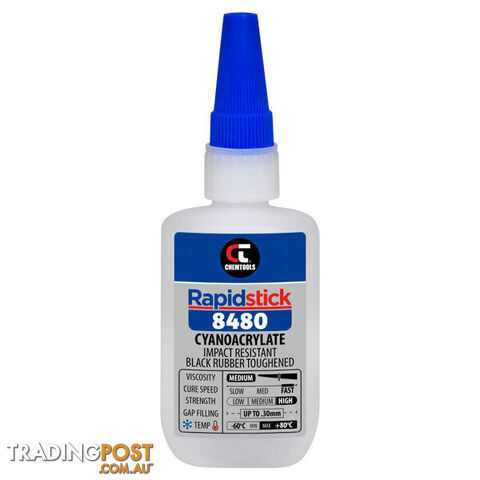 8480 Instant Adhesive 50g Toughened Black