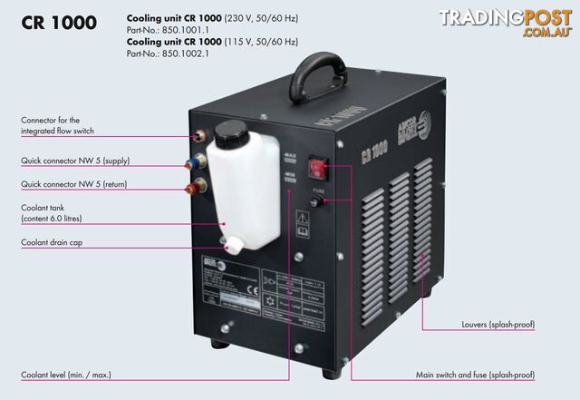 Water Cooler CR1000 Binzel 850.1001.1