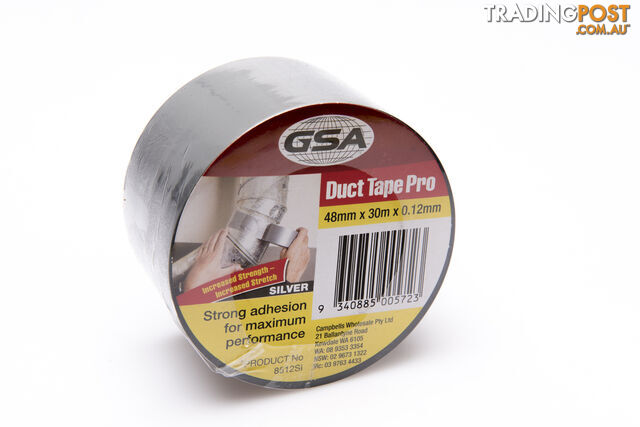 Duct Tape Pro Silver 0.12mm 48mm x 30 Metres GSA 8512SI