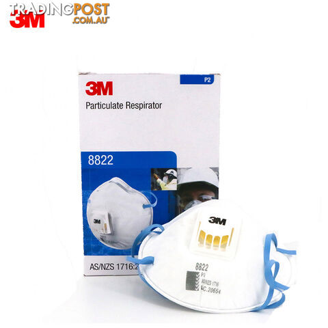 P2 N95 Cupped Particulate Respirator 7000037792 10-Pack 3M 8822