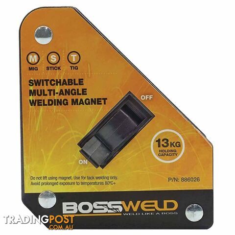Switchable Multi Angle 13 Kg Welding Magnet Bossweld 886026