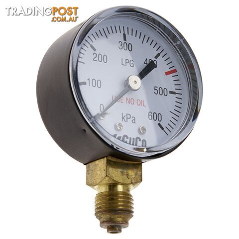 Pressure Gauge 0 - 600 kPa LPG 1/4" BSPP For RZ- Regulators