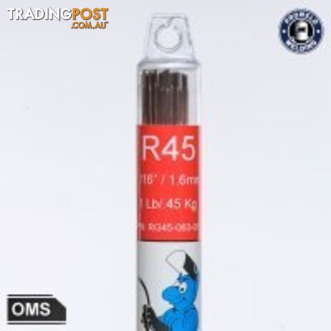 2.4mm 0.50 Kg Carbon Steel RG45 Tig & Oxy Welding Rods Blue Demon OMS24M