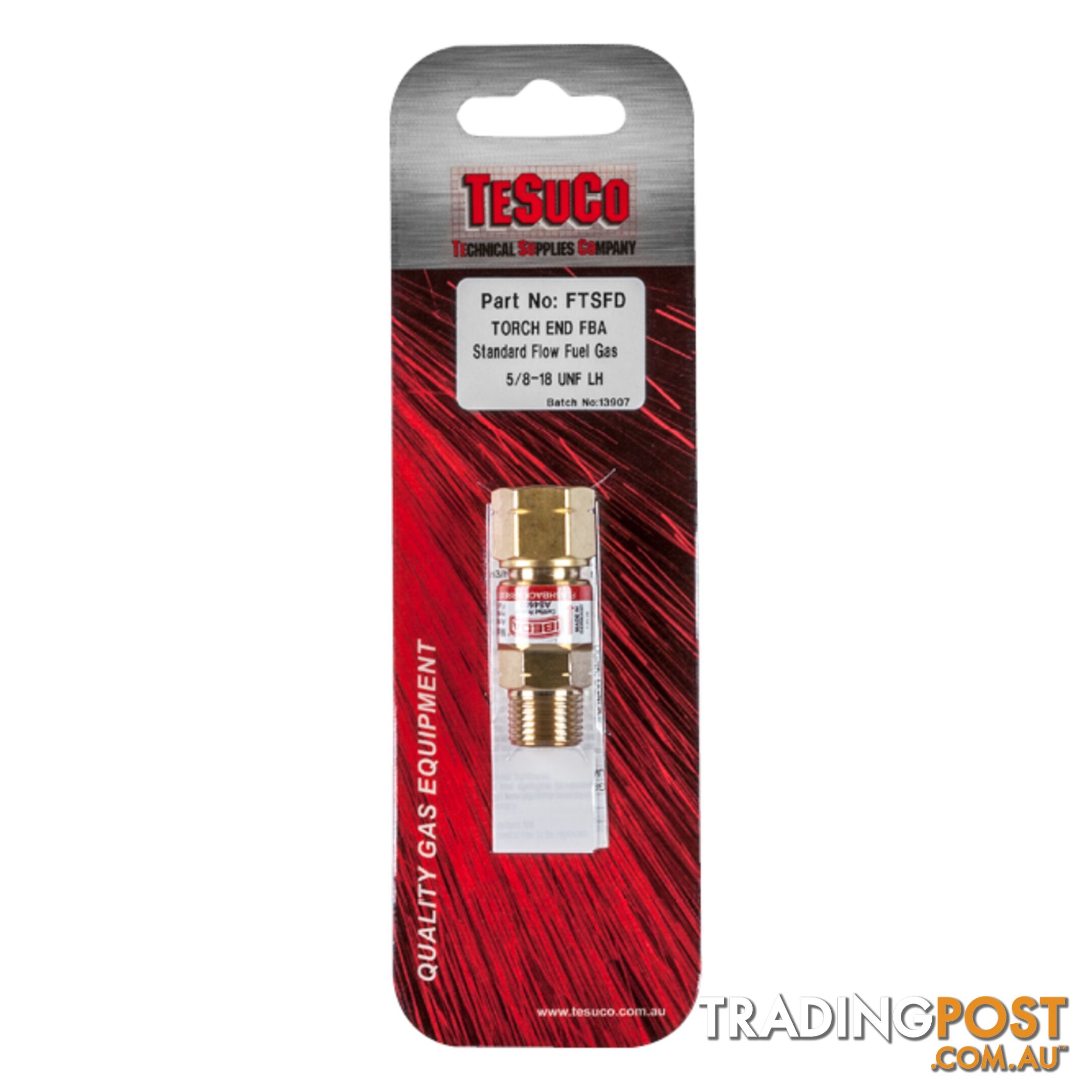 Ibeda Flashback Arrestor Fuel Gas Standard Flow Torch End FTSFD