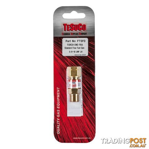 Ibeda Flashback Arrestor Fuel Gas Standard Flow Torch End FTSFD