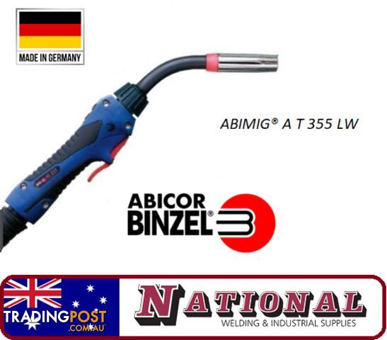 ABIMIGÂ® A T 355 LW MIG/MAG MIG Welding Torch 4 Metres Binzel 014.H391.1