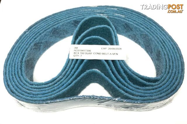 Surface Conditioning Belts 40mm x 760mm A-VFN Blue Scotch-Briteâ¢ AC019417396 Pkt : 7