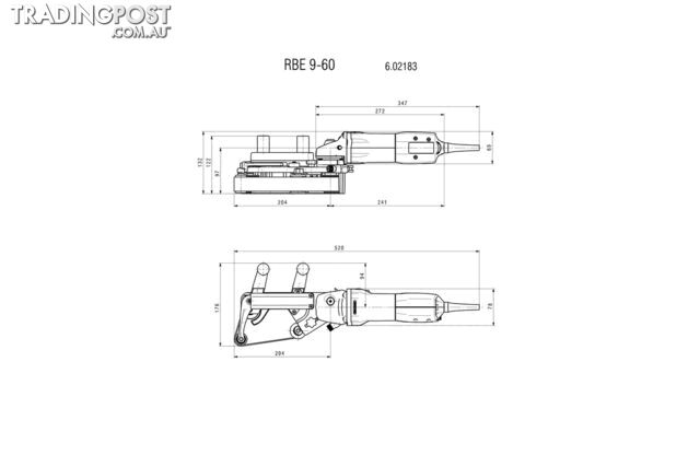 Tube Belt Sander Set RBE 9-60 SET 900W Metabo 602183510