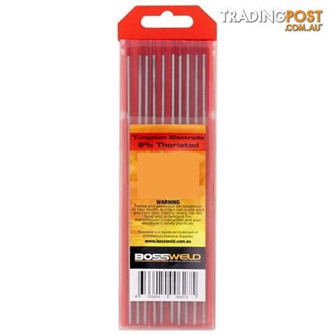 1.6mm 2% Thoriated Tungsten x1.6mm x178mm Bossweld 900311