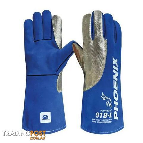 Aluminised Heat Reflective and Flame Retardant Welding XL Gloves KameLo...