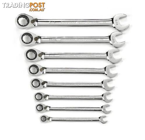 8pce SAE Rev Ratcheting Wrench Set 9533N