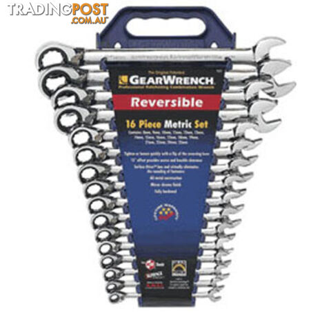 GEARWRENCH 16pc Rev Ratchet Set Metric