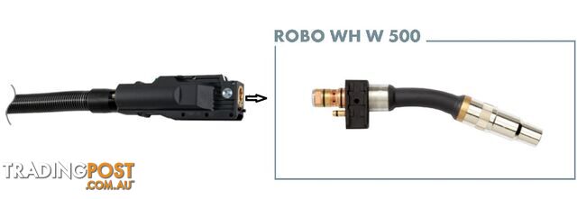 Robotic Water Cooled MIG/MAG Welding Torch With 22° WH W 500 Neck Binzel...