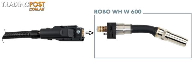 Robotic Water Cooled MIG/MAG Welding Torch With 22° WH W 600 Neck Binzel...