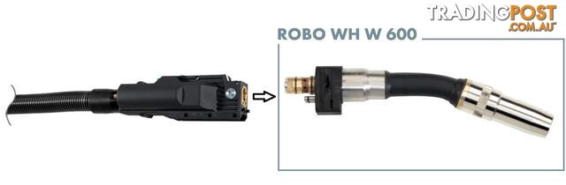 Robotic Water Cooled MIG/MAG Welding Torch With 45° WH W 600 Neck Binzel...