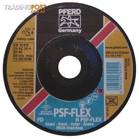 AC Blending Wheel FD 125-3 AC 46 H PSF-FLEX Pferd 62051246 Pack of 25