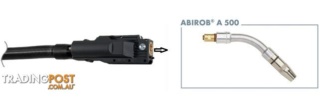 Robotic Air Cooled MIG/MAG Welding Torch 0° Abirob A 500 Neck Binzel 980.1012.1