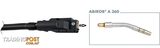 Robotic Air Cooled MIG/MAG Welding Torch 0° Abirob A 360 Neck Binzel 980.1023.1