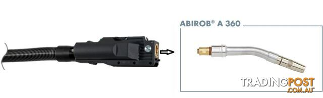 Robotic Air Cooled MIG/MAG Welding Torch 45° Abirob A 360 Neck Binzel...