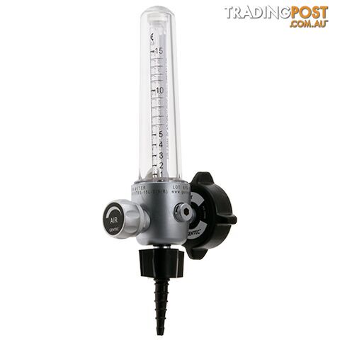 Bobbin Flowmeter Inline Medical Air 15 L/min SIS, with Safety Valve