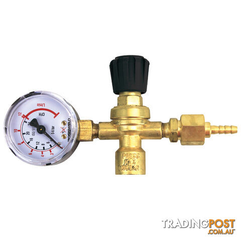 Disposable Gas Bottle Regulator with Gauge 5/8-18 UNF outlet Bossweld 600044