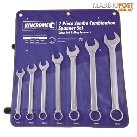 Jumbo Combination Spanner Set 7 Piece Kincrome K3035