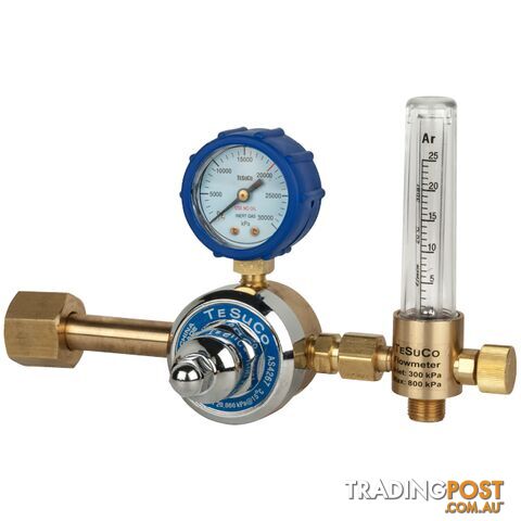 Regulator 1 Stage Side Entry Nitrogen T50 with Flowmeter In 20,000kPa Out 0-25 lpm RC1SNIFM