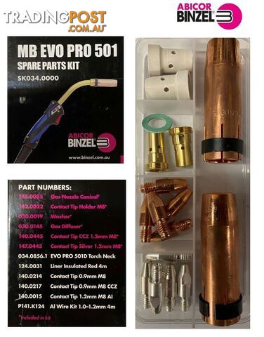 MB EVO PRO 501 MIG Consumable Starter Kit Binzel SK034.0000