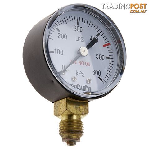 Pressure Gauge 0 - 600 kPa LPG 1/4" BSPP For RB- Regulators