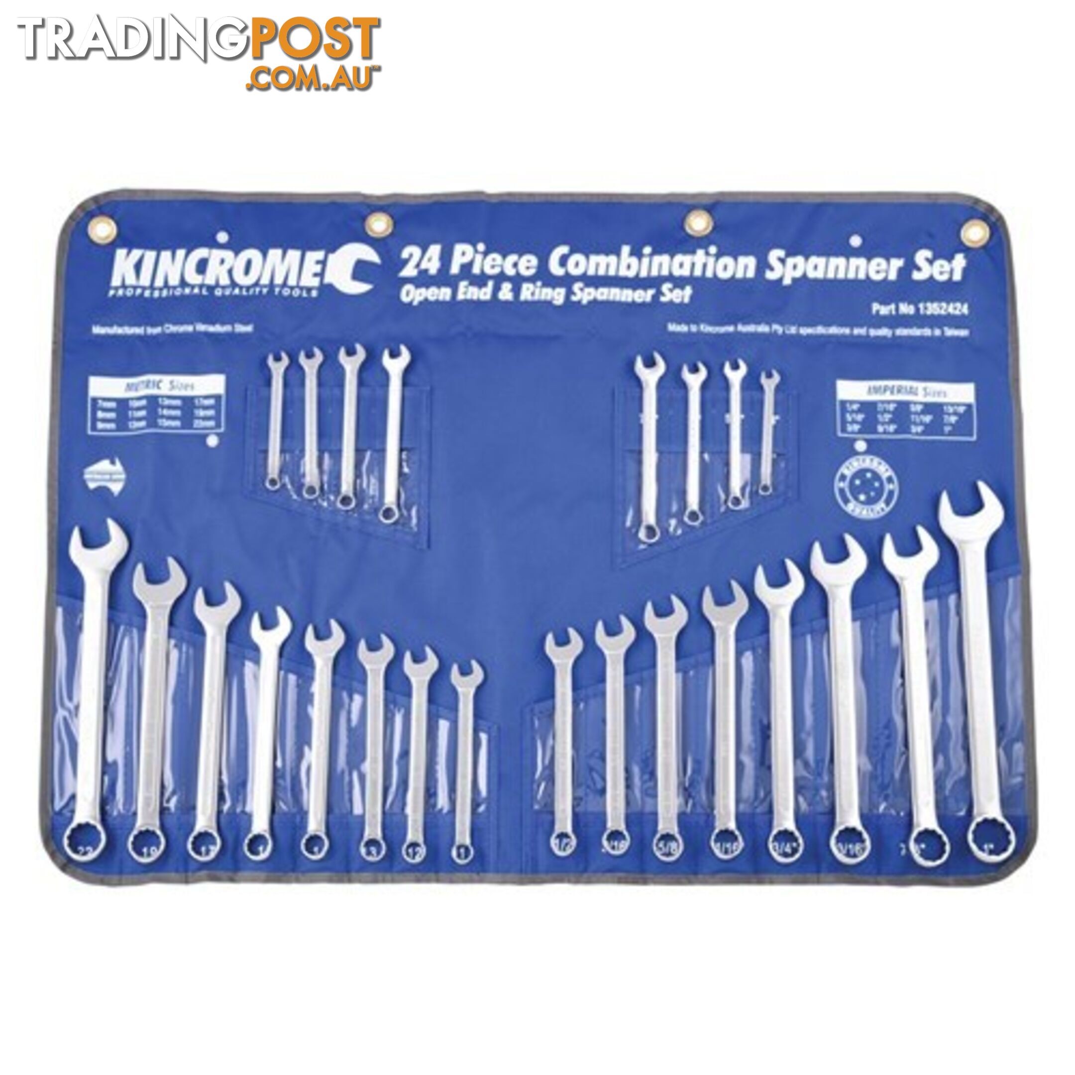 Combination Spanner Set 22 Piece Imperial & Metric K3029