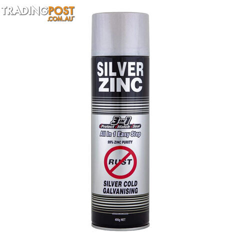 Silver Zinc Aerosol 400G 3 in 1 PROTECT / MATCH / SEAL Silver Zinc Supplies...