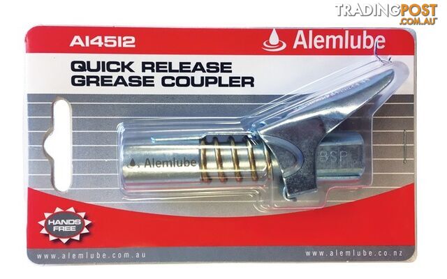 QUICK RELEASE GREASE GUN COUPLER 1/8" BSP Alemlube A14512