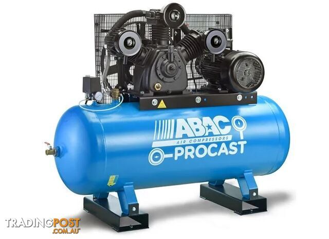 ABAC Air Compressor, Belt Drive Stationary 3 Phase, 10HP, 270LTR, FAD 1250 L/MIN...
